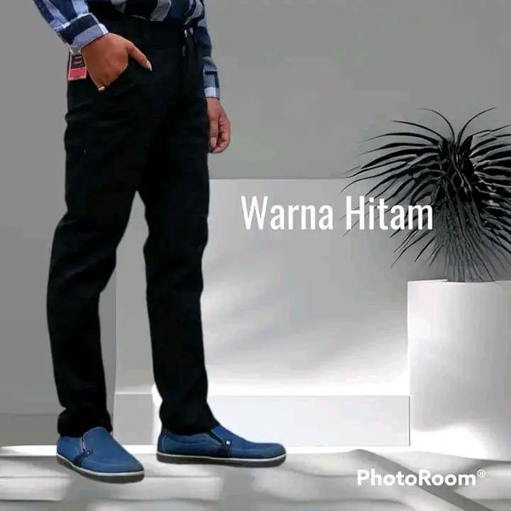 CELANA CHINO Panjang pria Slimfit KERJAHARIAN Santai Casual Formal Hitam Abu Cream Mocca Size 27-38