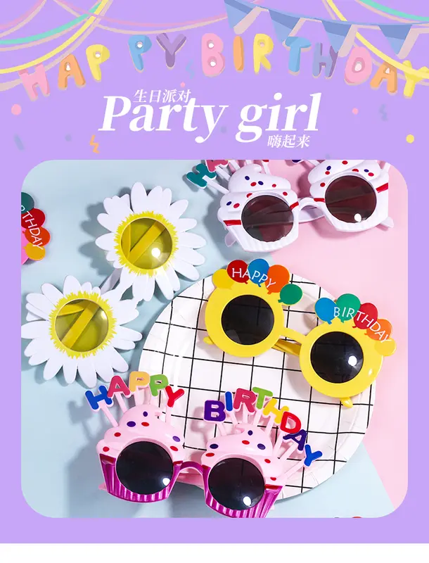 Kính mắt Happy Birthday dùng cho tiệc sinh nhật, phụ kiện cho tiệc sinh nhật Fubao Store 2