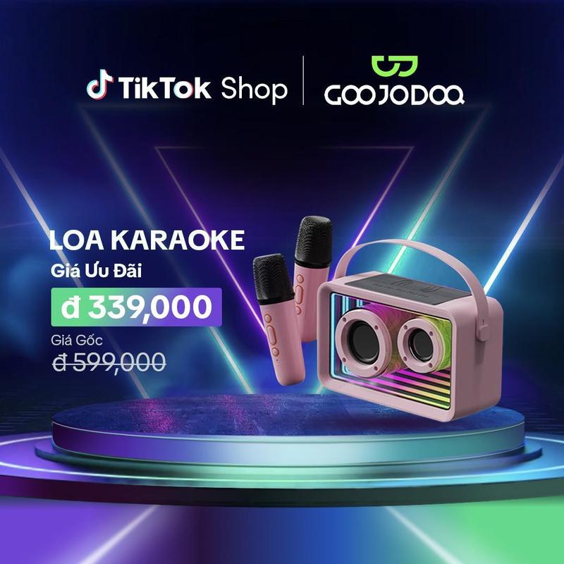 [GOOJODOQ]Loa Bluetooth Karaoke K56 ,  Chống bụi, nước IP67, Loa Bass Mạnh , Tặng Kèm 2 Micro Không Dây Thiết Kế Sang TrọNG PHÙ HỢP LÀM QUÀ TẾT, QUÀ CHO NGƯỜI YÊU