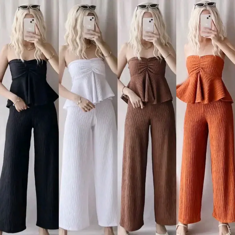 MOANNA PEPLUM TERNO TOP AND PANTS RICH TITA OUTFIT Womenswear