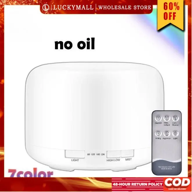 【Lucky】500ml Air Humidifier Ultrasonic Mini Aromatherapy Diffuser ...