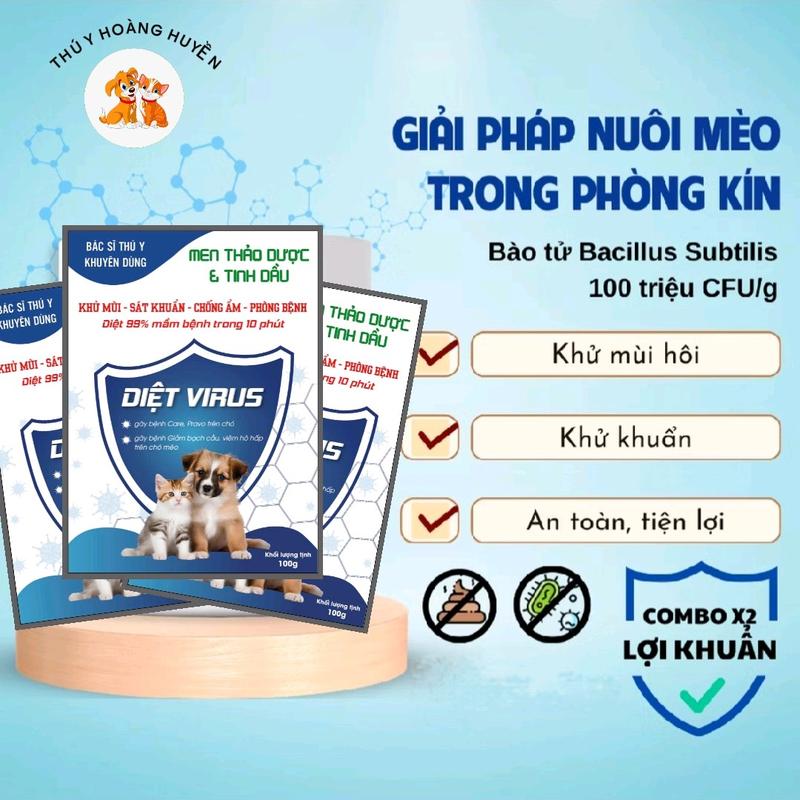  Men khử khuẩn khử mùi cao cấp cho cát vệ sinh mèo và hamster 