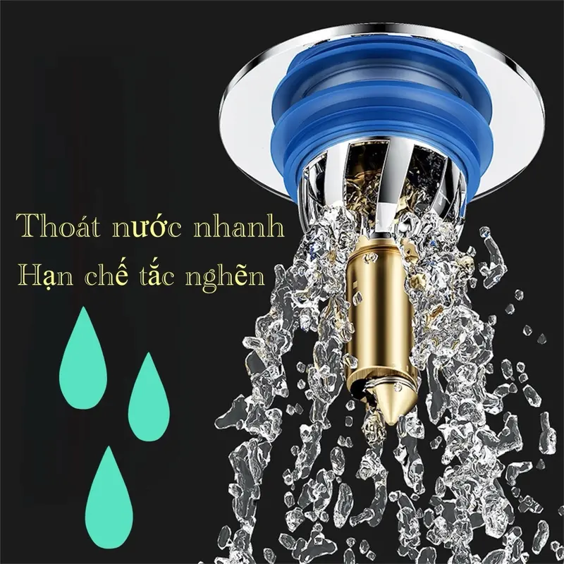 Nắp Cống Inox 304 Lõi Đồng (Nhà Tắm Nhà Vệ Sinh) - Ngăn Mùi Cống Thoát Nước, Ngăn Côn Trùng Rán - Rết 2