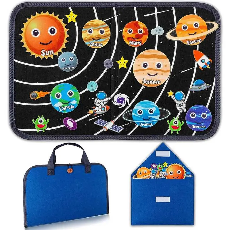 Set Permainan Interaktif, 25 Keping, Cerita Perjalanan Luar Angkasa, Papan Felt Mudah Alih, Cerita Alam Semesta Sistem Suria, Planet Angkasawan, Tema Galaxy, Sesuai untuk Kanak-kanak Prasekolah, Pembelajaran Awal Toys