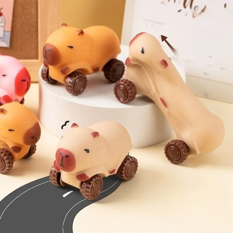 Vixplorn Mainan Squishy Car Capybara,/Mainan mobil kapiba/Pull Car ...