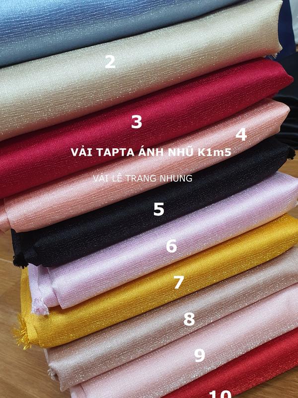 Vải Tapta Ánh Nhũ Khổ 1m5 - May váy đầm thời trang 0