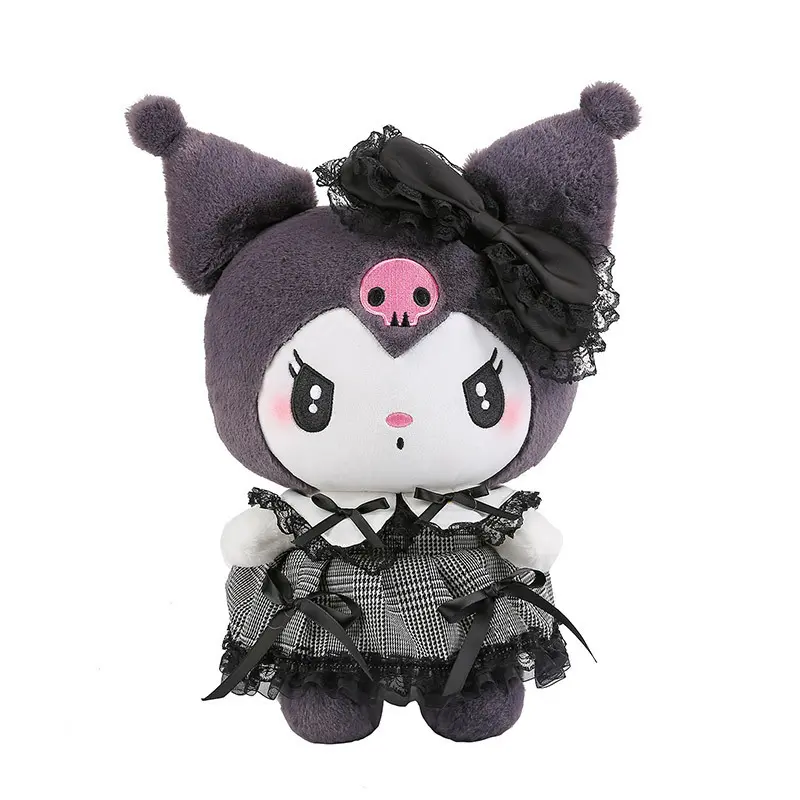 Dark Goth Style Clow M Melody, đồ chơi sang trọng cho bé gái, búp bê giẻ rách lớn 4