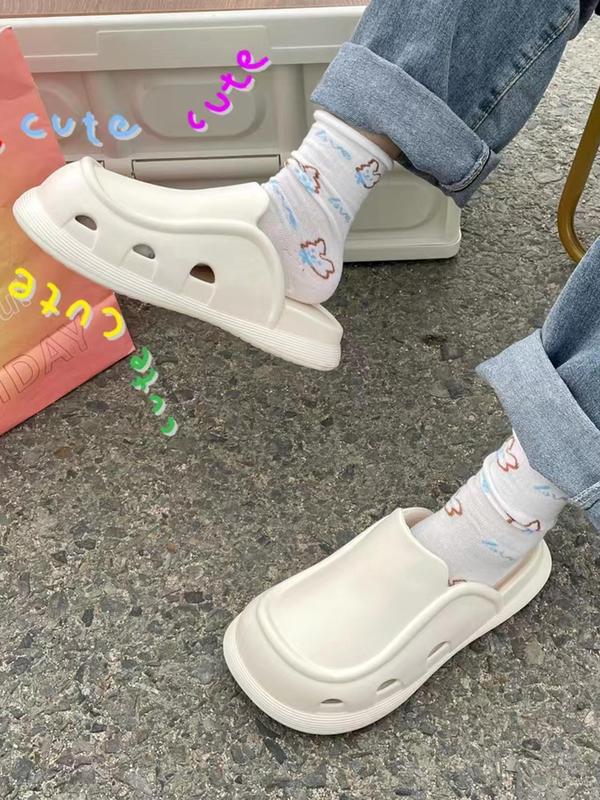 Women's Simple Plain Color EVA Slides, Casual Comfortable Home Slippers, Soft Non-slip Slippers for Indoor & Outdoor Wear, Walking Shoes 1