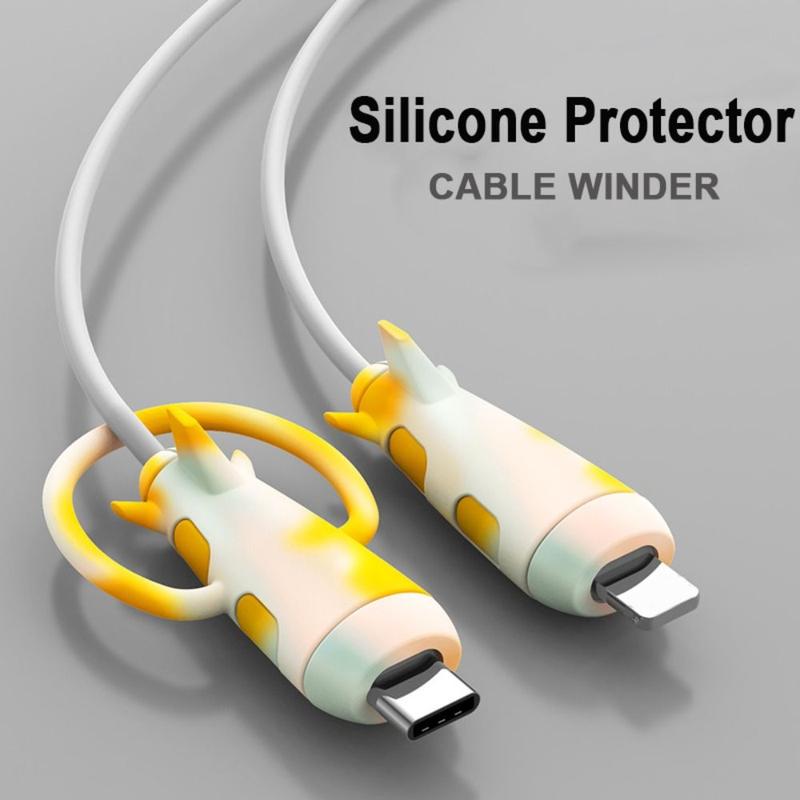 Product Introduction of New Cable Protector Color Cable Winder Soft Silicone Cover Type C Charger Cable Protector Data Line Practical Accessories 3