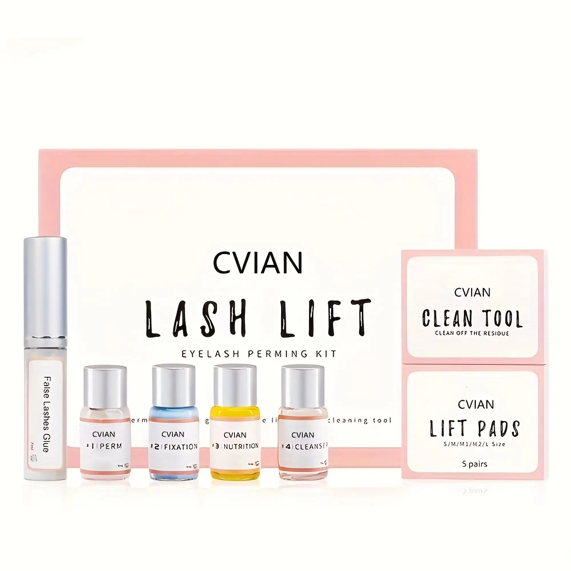Professional Lash Lift Kit, 1 Set Eyelash Perming Kit, Long Lasting Eyelash Lifting Perming Set, Eyelash Curling Tool for Girls Women