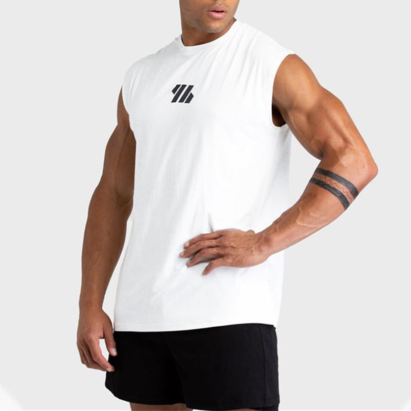Product Introduction of 2024 Summer new Gym Vest Men Bodybuilding Sleeveless Sports Tank Top quick-drying mesh Fitness Running Tank Top men Clothes 11