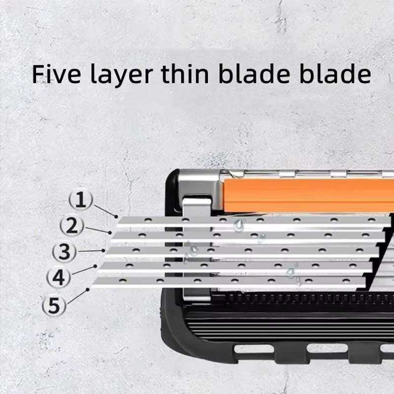 Shaving Razor Shaver Five Layer Blade Manual Razor Blade, Men's Razor Vintage Beard Blade Razor Holder one  blade 4