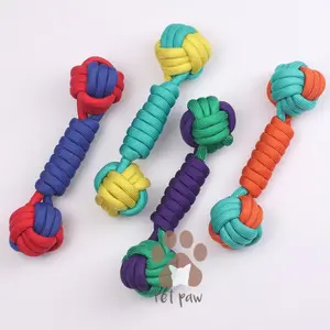 Mainan Gigitan Anjing Kucing Interaktif Double Ball Rope Toy Gigit