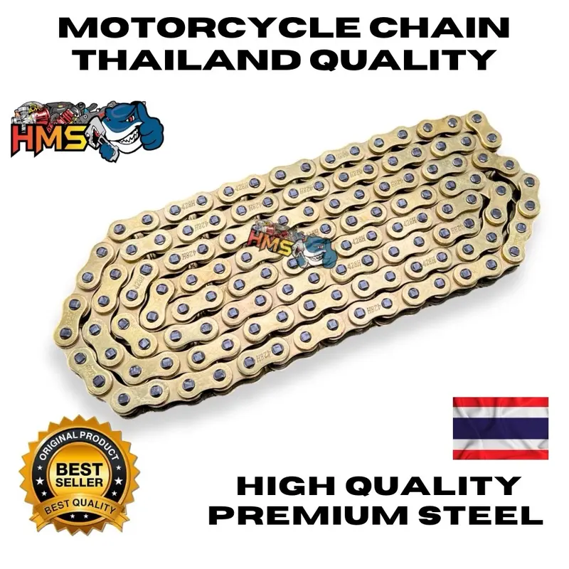(BISA COD) RANTE RANTAI GOLD EMAS 428 H 428H THAILAND 130 120 110 L THAILAND PNP BISA UNTUK GEAR SSS 428 ORIGINAL THAILAND Outdoor 6