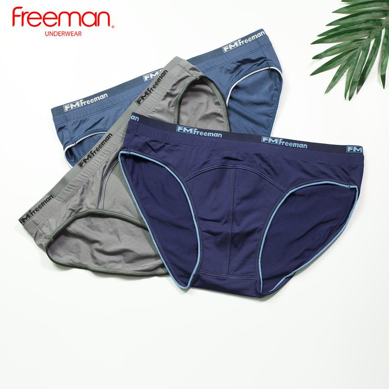  Pack 3 Quần lót nam Q23 chất liệu thun lạnh FREEMAN đơn giản thoải mái | Quần sịp Freeman 