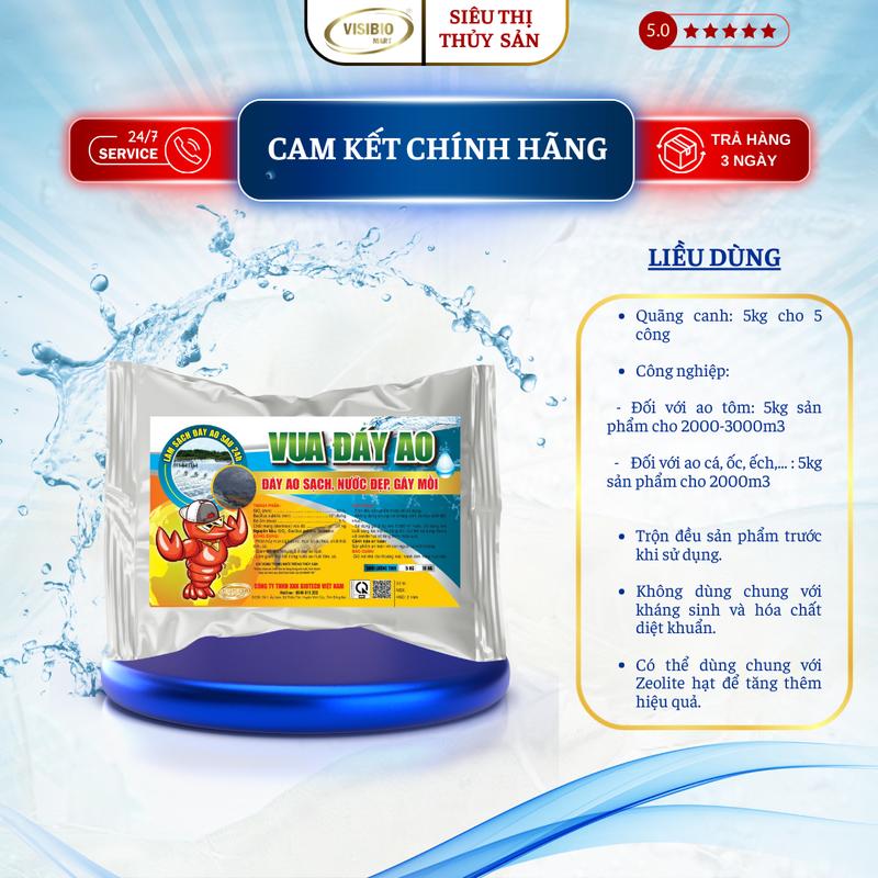 VUA ĐÁY AO - MEN VI SINH XỬ LÝ ĐÁY AO, GIẢI QUYẾT CÁC VẤN ĐỀ GÂY Ô NHIỂM ĐÁY AO, XỬ LÝ BÙN ĐEN THỐI ĐÁY CHO AO NUÔI TÔM CÁ 5