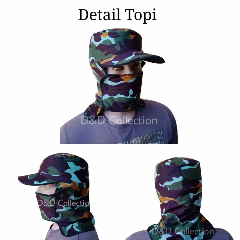 Topi Jepang Masker Premium Motif Loreng Army Topi Mancing Topi proyek 3