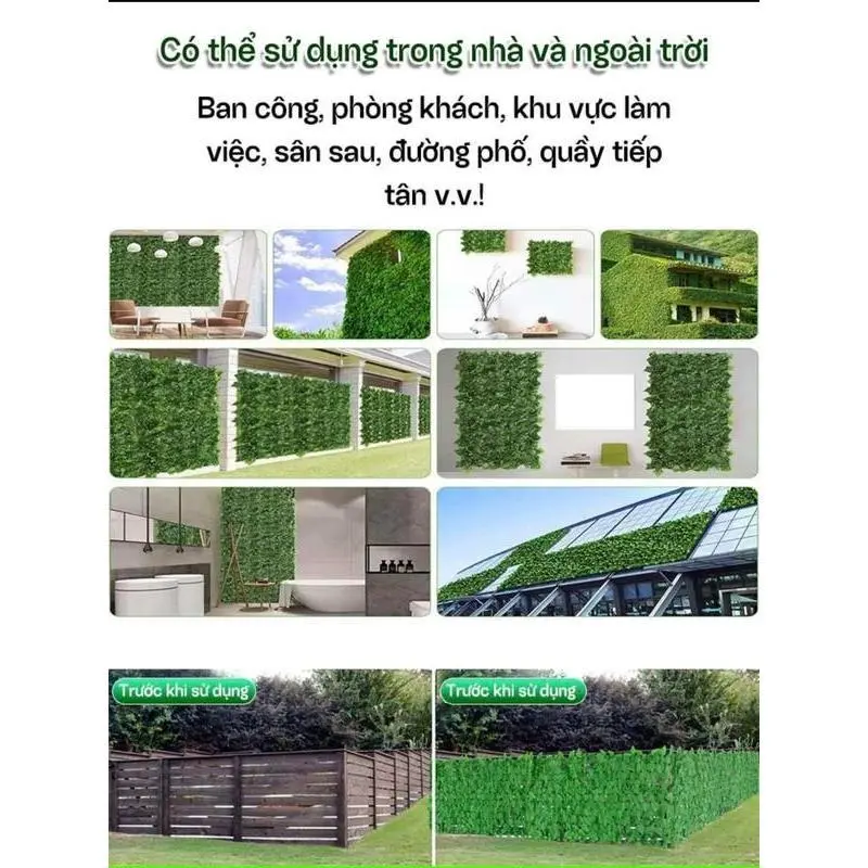 Cuộn Hàng rào nhựa kích thước siêu dài 1mx3m trang trí tiểu cảnh, hàng rào decor tường siêu đẹp 2