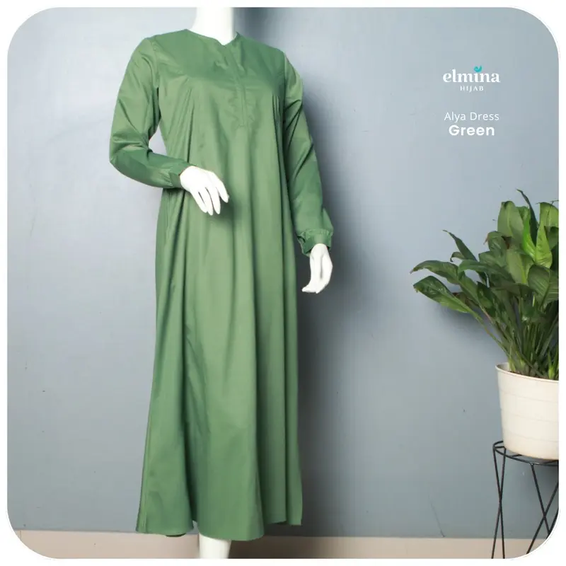 Gamis polos Gamis toyobo Gamis busui Alya Series by elmina Muslim 4
