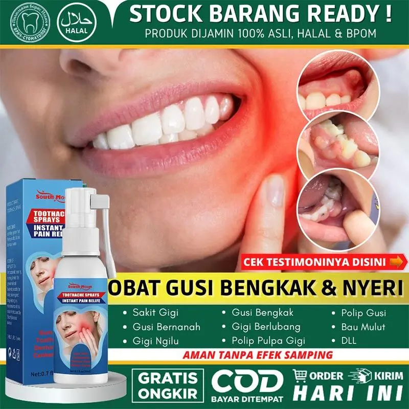 Ubat Melegakan Sakit Gigi Semburan Sakit Gigi Asli Semburan Analgesik Herba Antibakteria Sakit Gigi Melegakan Sakit Gigi Penjagaan Mulut 20ml