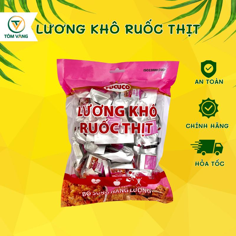 Lương Khô Ruốc Thịt Fucuco Tiện Lợi Dùng Ăn Vặt, Ăn Sáng - Gói 400g Food Thức Ăn Bánh Quy  Cua Snack Muối