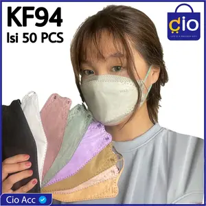 MASKER KF94 ISI 50PCS / KF94 WARNA WARNI / KF94 WARNA PASTEL / KF94 KOREA 4PLY