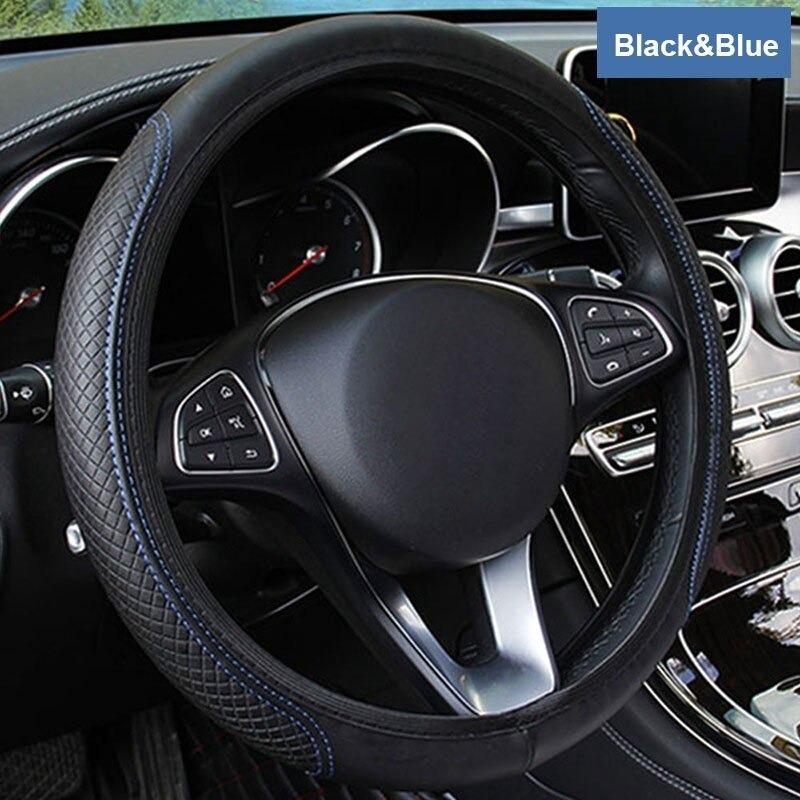 Product Introduction of Universal Car Steering Wheel Cover Auto Steering- Wheel Cover Anti-Slip Universal Embossing Leather 10