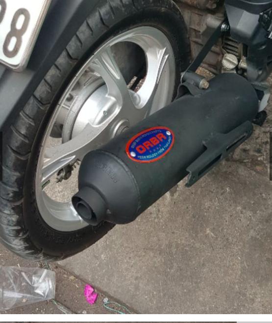  Pô Orbr gắn xe Vario Airblade Click Luvias Vision   kèm cổ inox + tiêu tiện   