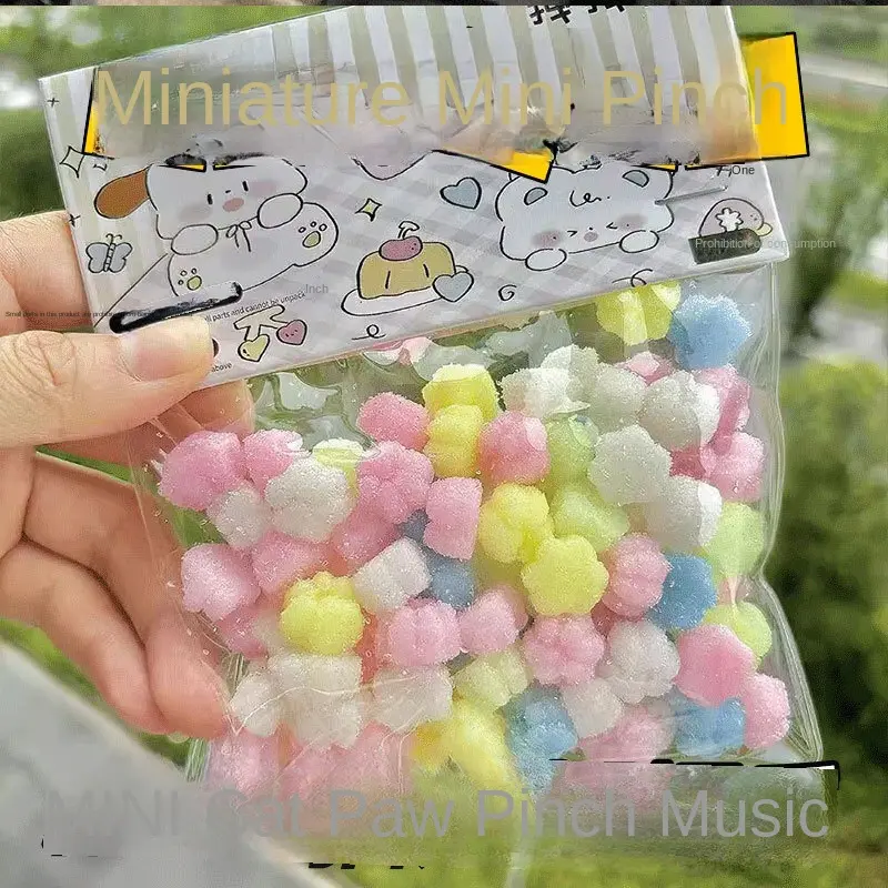 Small Nose Mini Cat's Paw Squeezing Toy Girl Heart Mixed Color Stress Relief Toy Xiaohongshu Same Style Color Cat's Paw