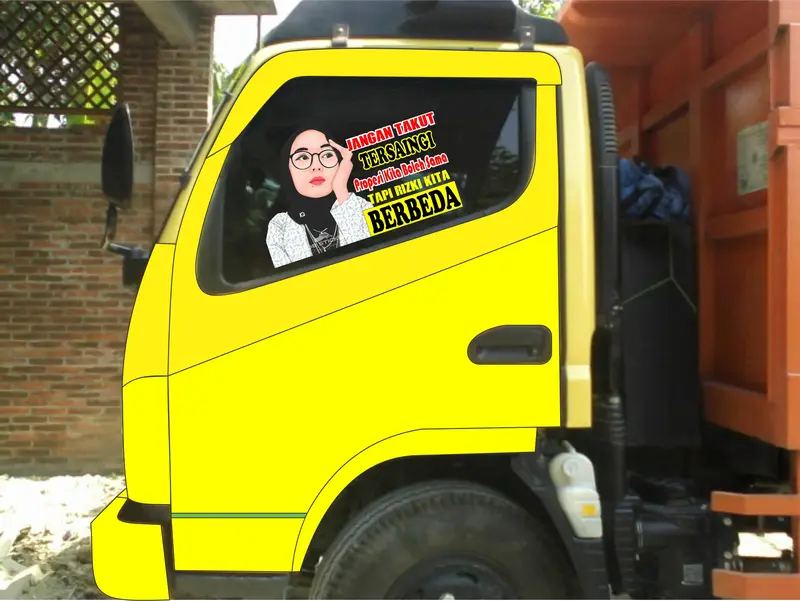 Stiker Transparan kata kata kaca mobil , sticker kata kata, setiker bodi mobil, stiker pintu mobil 6