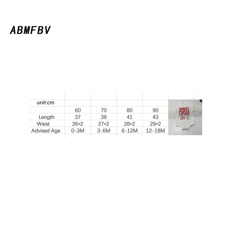 Product Introduction of Infant Baby Christmas Jumpsuit Letter Print Long Sleeve Romper 0