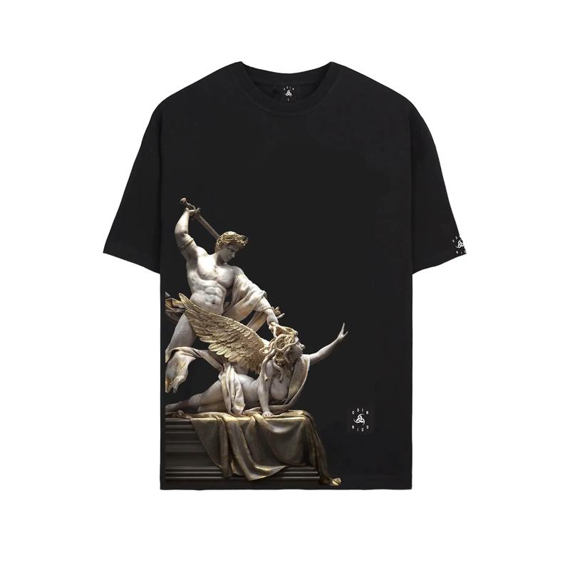 Áo Thun Oversize Medusa ODIN CLUB, Áo phông nam nữ unisex form rộng chất liệu cotton co giãn 2 chiều