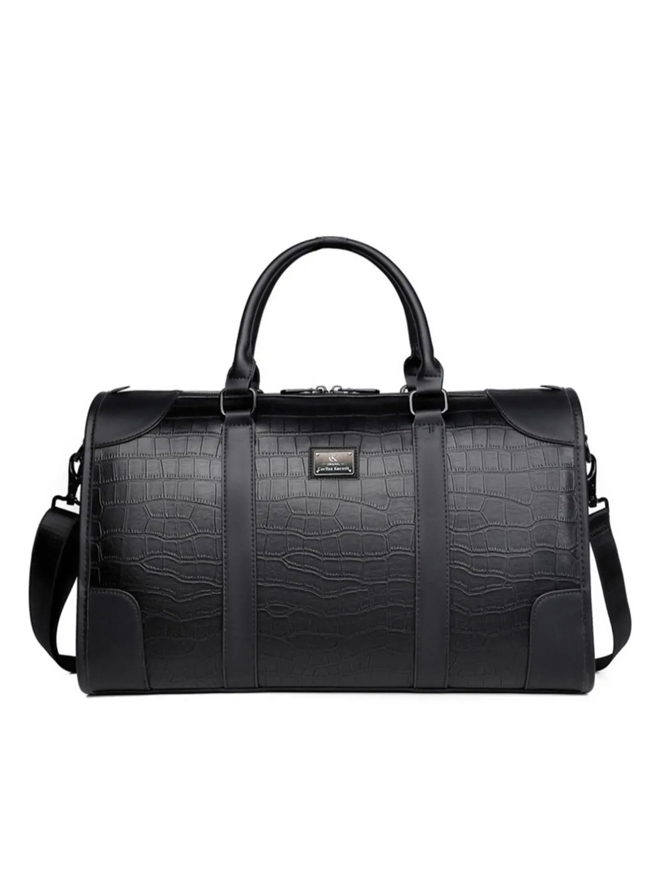 Men's Casual Crocodile Embossed Travel Tote Bag, Large Capacity Travel Bag, Shoulder Bag for Men, Trendy Versatile High-quality Daily Commuting Bag