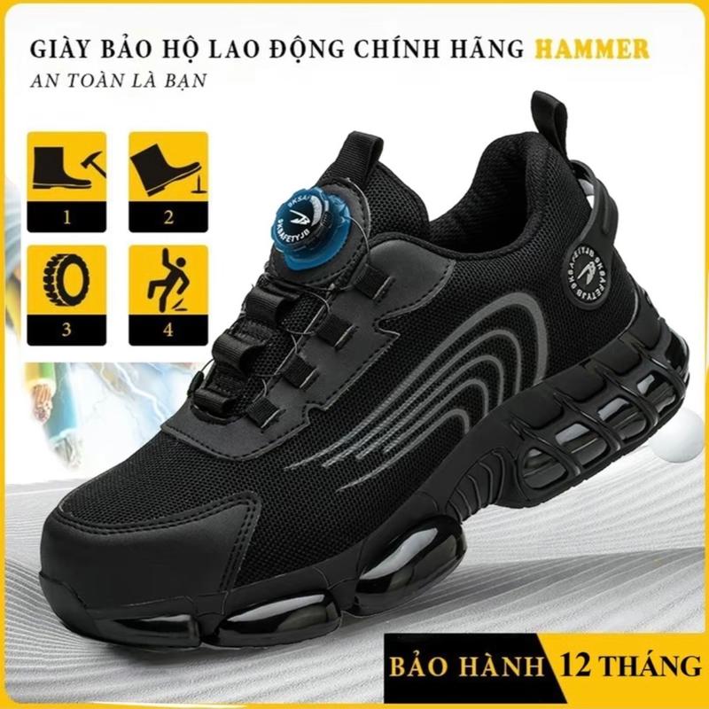 GIÀY BẢO HỘ MŨI THÉP TITAN Thiết kế núm vặn tiện lợi , Giày LAO ĐỘNG NAM CAO CẤP DÁNG THỂ THAO , CHỐNG ĐINH, Chống Va Đập ,Giày Bốt Bảo Hộ Lao Động Bảo Hộ Lao Động Mũi Thép Chống Đâm Thủng / Chống Đâm Thủng Chống Nước Chống Va Đập Cao Cấp giay baohosieunh