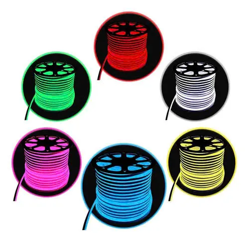 Combo 5M-10M Neon Dùng Điện 220V Kèm Nguồn Nhựa Silicon Chống Nước Dùng Trang Trí Trong Nhà Hoặc Ngoài Trời 2