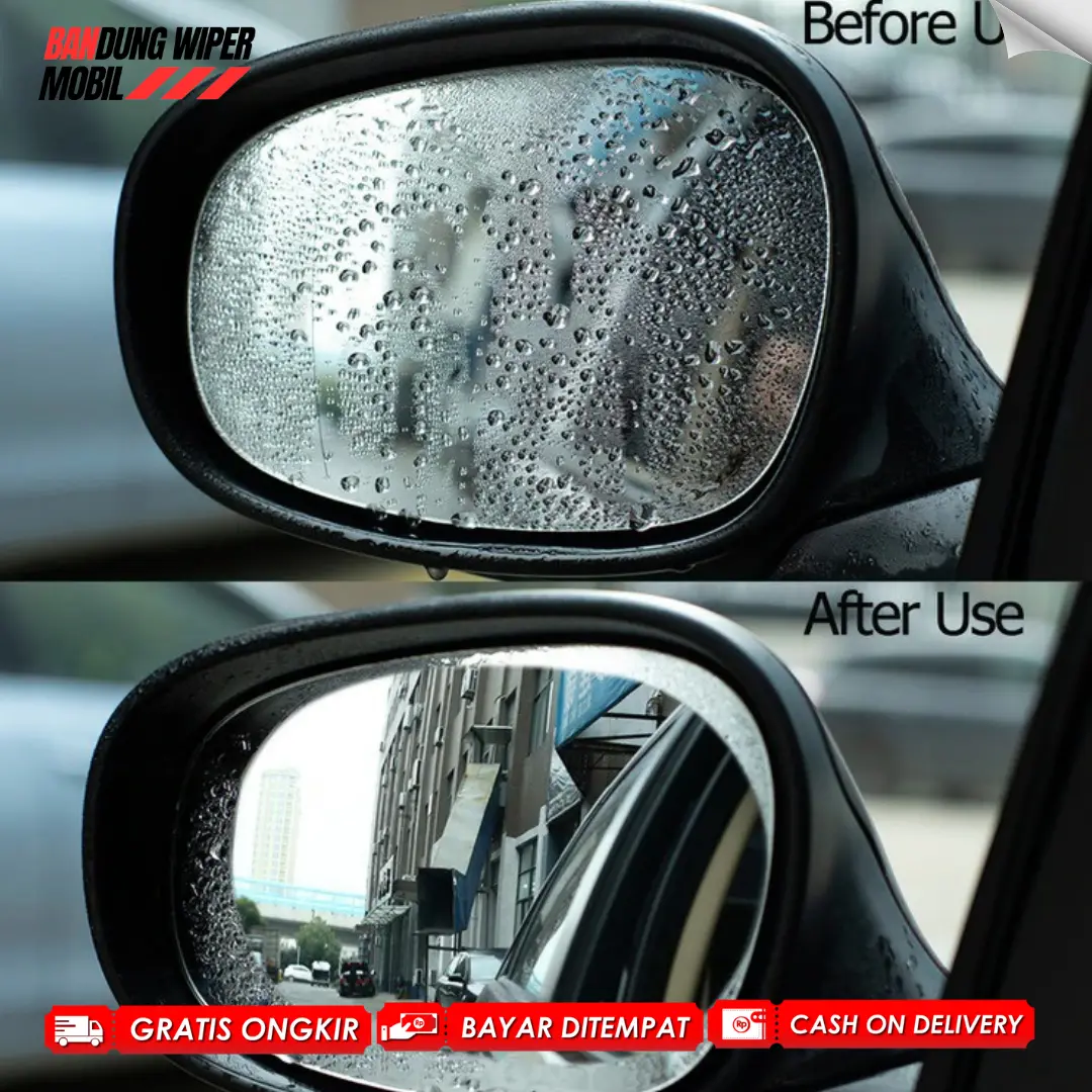 Stiker Anti Embun Kaca Spion satu Set Mobil Kanan dan Kiri