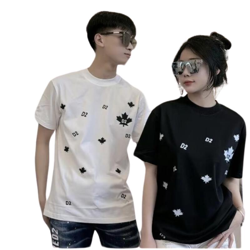 Áo THun Nam Áo Phông Nam Nữ d2 Chất Vải cotton cao cấp 2 màu đen trắng size từ M-5XL có sz 100kg Menswear