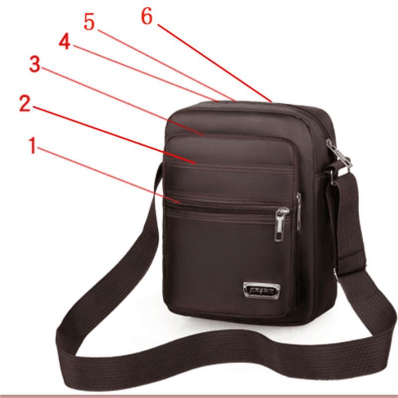 Product Introduction of Fashion Sports Bag Nylon Men's Large Capacity Multi Pocket Casual Shoulder Bag  Outdoor Color Multi Functional Crossbody Bag 24