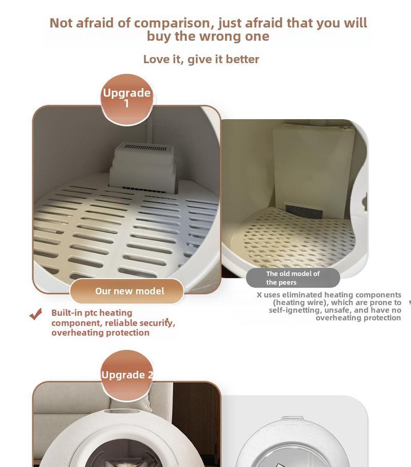 Product Introduction of Cat Drying Baker for Pet Household Hair Dryer Water Blower Dog Bath Drying Artifact Mute Sterilization 0