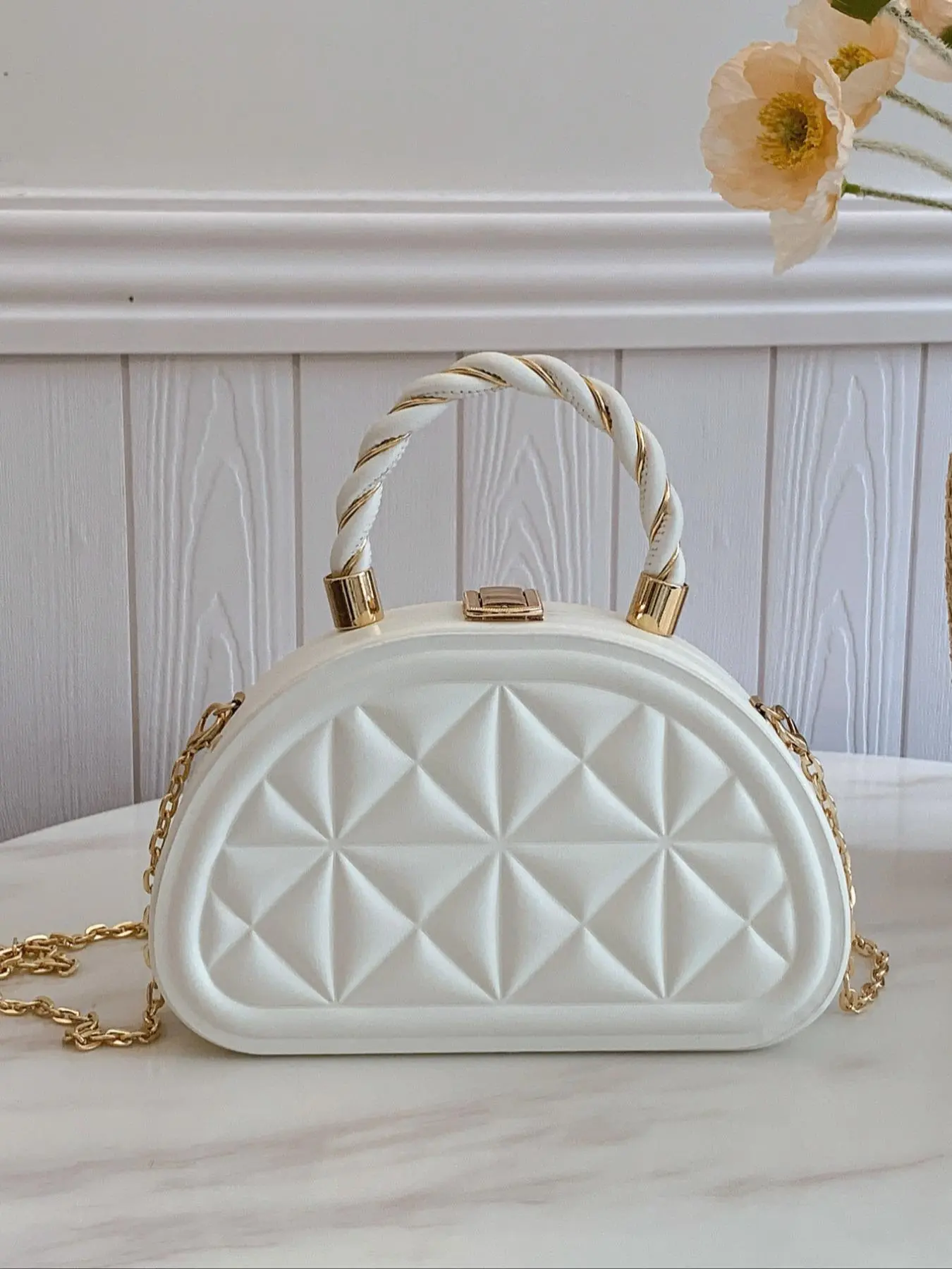 Women's Fashionable Chain Strap Crossbody Bag, Casual Solid Color Shoulder Bag for Daily Used, Trendy Versatile High-quality Daily Commuting Bag