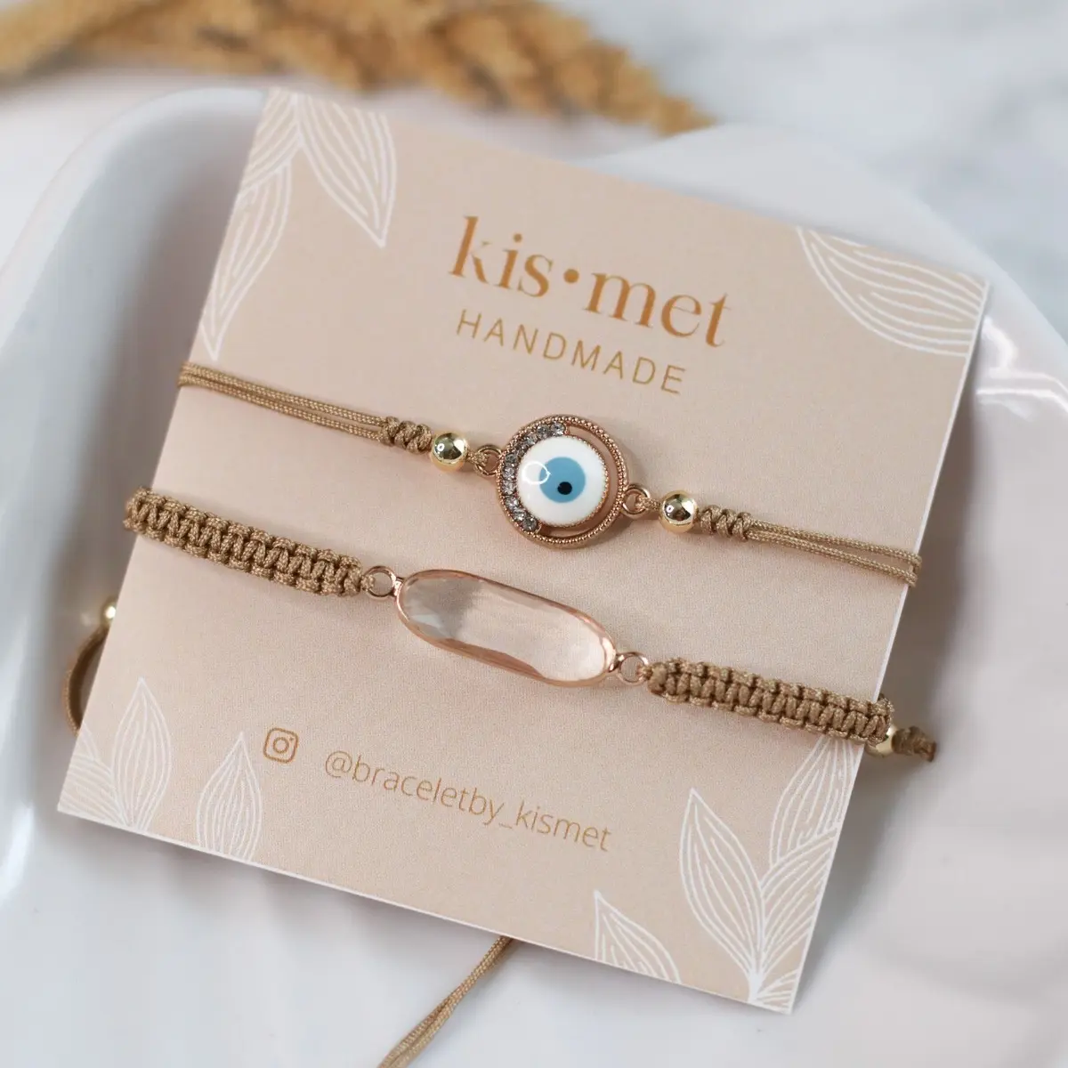 Ameesha Gelang Evil Eye / Gelang Etnik Turki / Gelang Tali / Gelang Set