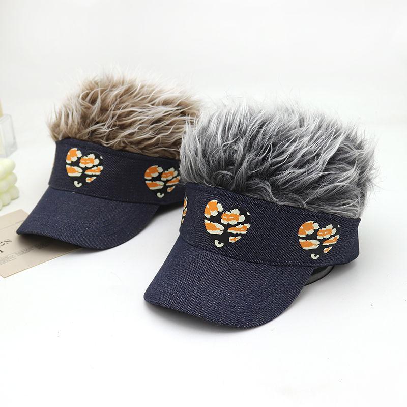 Product Introduction of 2024 Spring, Autumn and Winter Peaked Baseball Cap Men's and Women's Sun Hats Adult Wig One-Piece Hat Hip Hop Cool Funny Cap 12