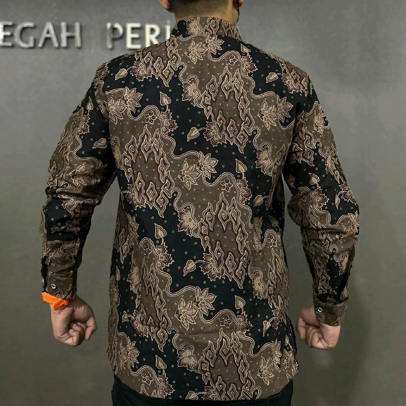 Mega Mendung Milo Baju batik pria Tangan panjang katun solo lapis furing by arfabatik67 1