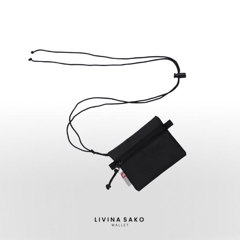 Sling Pouch Pria Wanita Livina Sako Pouch Mini Wallet Neckbag Dompet Kartu Koin Sling Bag Pouch Mini 1