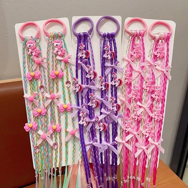 ED - IKAT RAMBUT ANAK WIG UNICORN MODEL KEPANG PANJANG LUCU / KUNCIRAN RAMBUT KOREA BANYAK WARNA PILIHAN