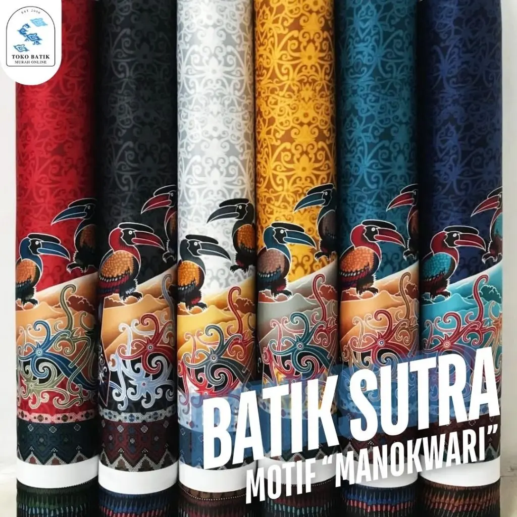 Kain Batik Motif Kalimantan Semi-Sutra Premium HALUS LEMBUT Batik MOTIF "MANOKWARI" 2026 TERBARU