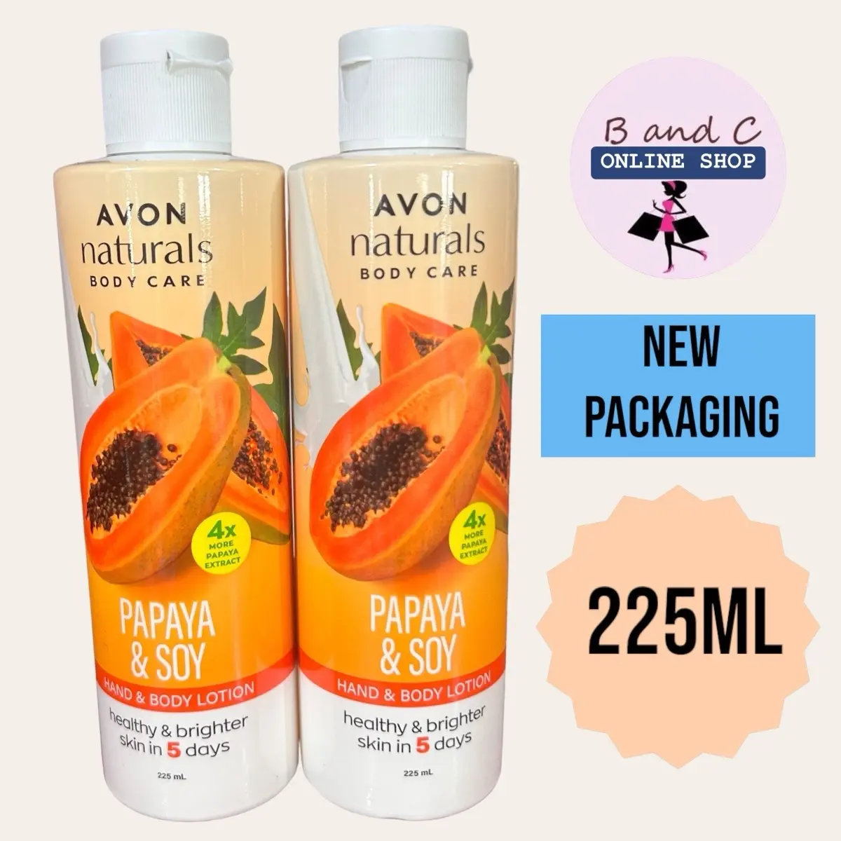 AVON B1T1 AVON NATURALS HAND AND BODY LOTION 200ml avon  papaya