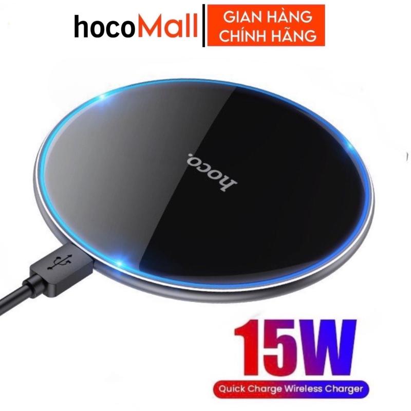  Đế sạc không dây sạc 15w chính hãng HOCO bộ sạc không dây đa năng dùng cho iphone samsung xiaomi ... 