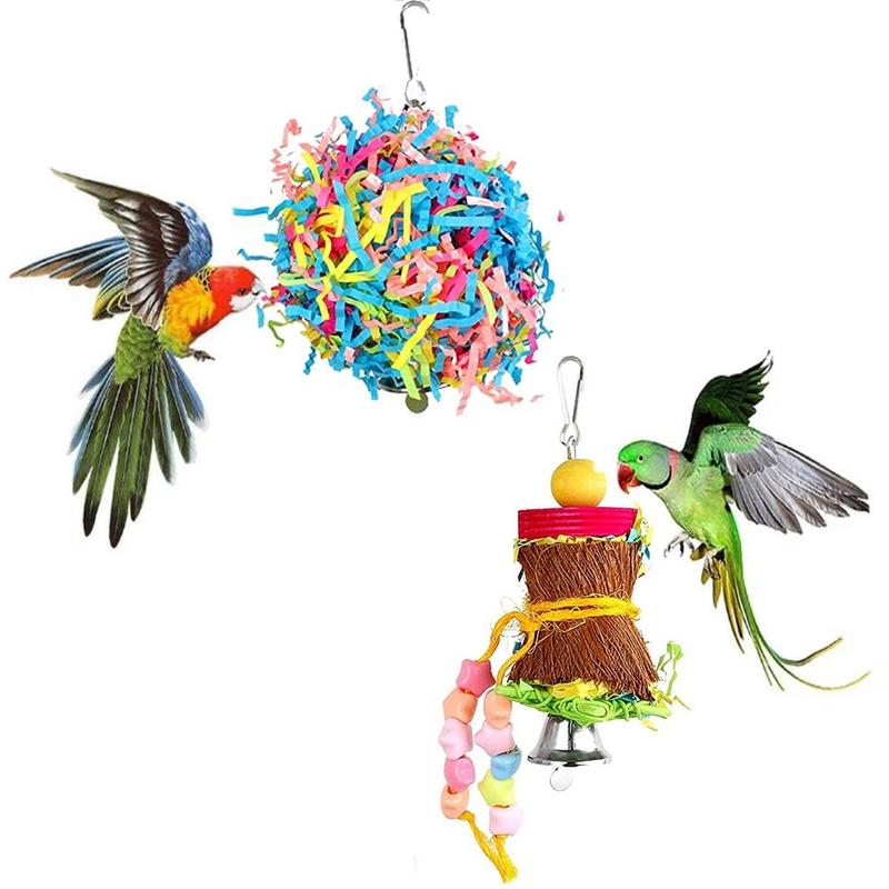 4pcs-set-parrots-cage-hanging-foraging-bite-resistant-parrot-tiktok