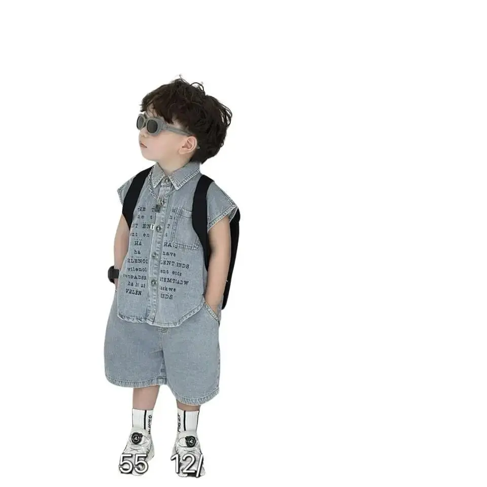 ￼[M03] [Tặng cà vạt]Set jean bé trai, chất jean mềm cho bé đi học đi chơi size 9-30kg, quần áo trẻ em